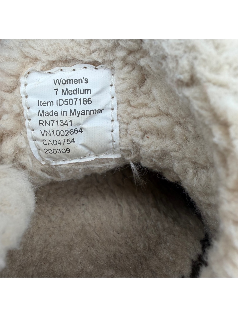 LL Bean Cozy Slipper Booties Pile Fleece Womens Sz 7 - Picture 9 of 9